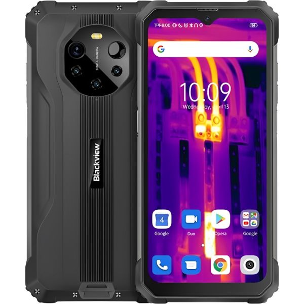 CELULAR BLACKVIEW BL8800 PRO 128GB/8GB 5G C/ CAM TERMICA CONQUEST BLACK RESIST. GOLPES/AGUA